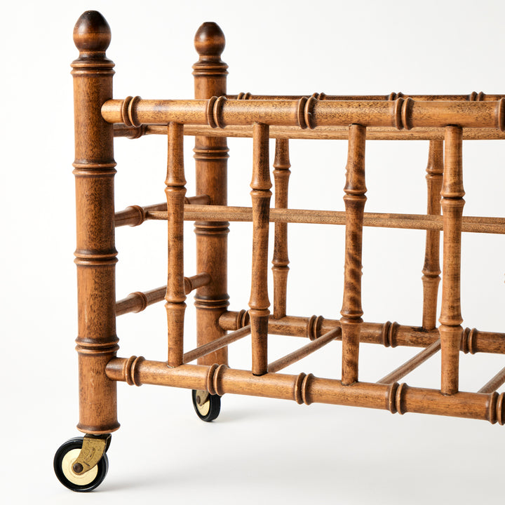Vintage Bamboo Magazine Rack