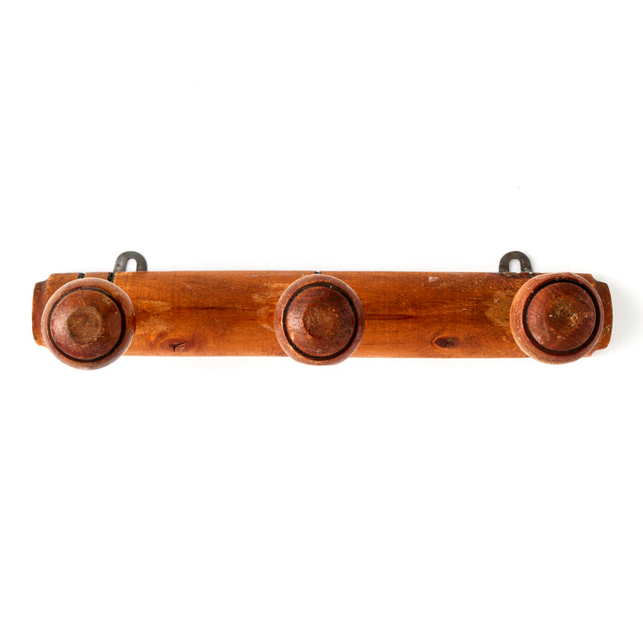 Antique French Bamboo Peg Rack