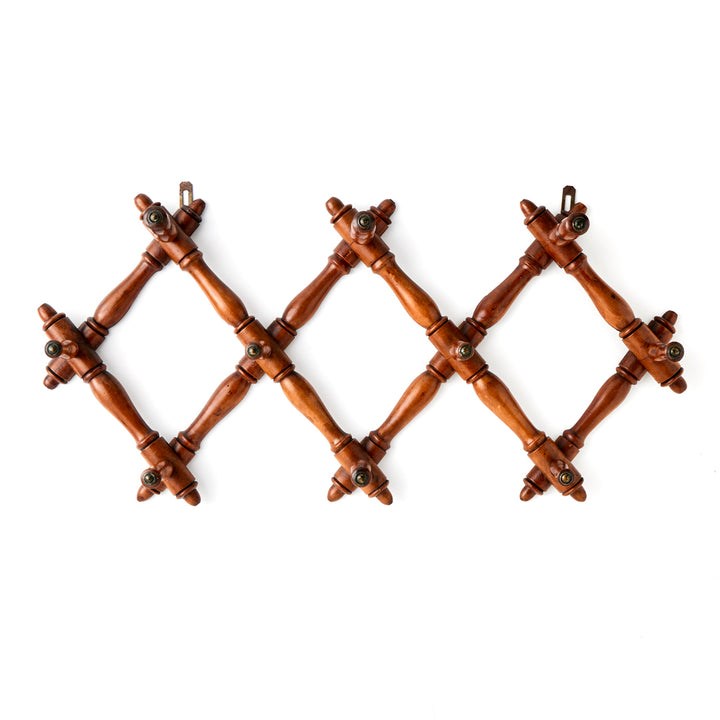 Antique French Bamboo Accordion Rack