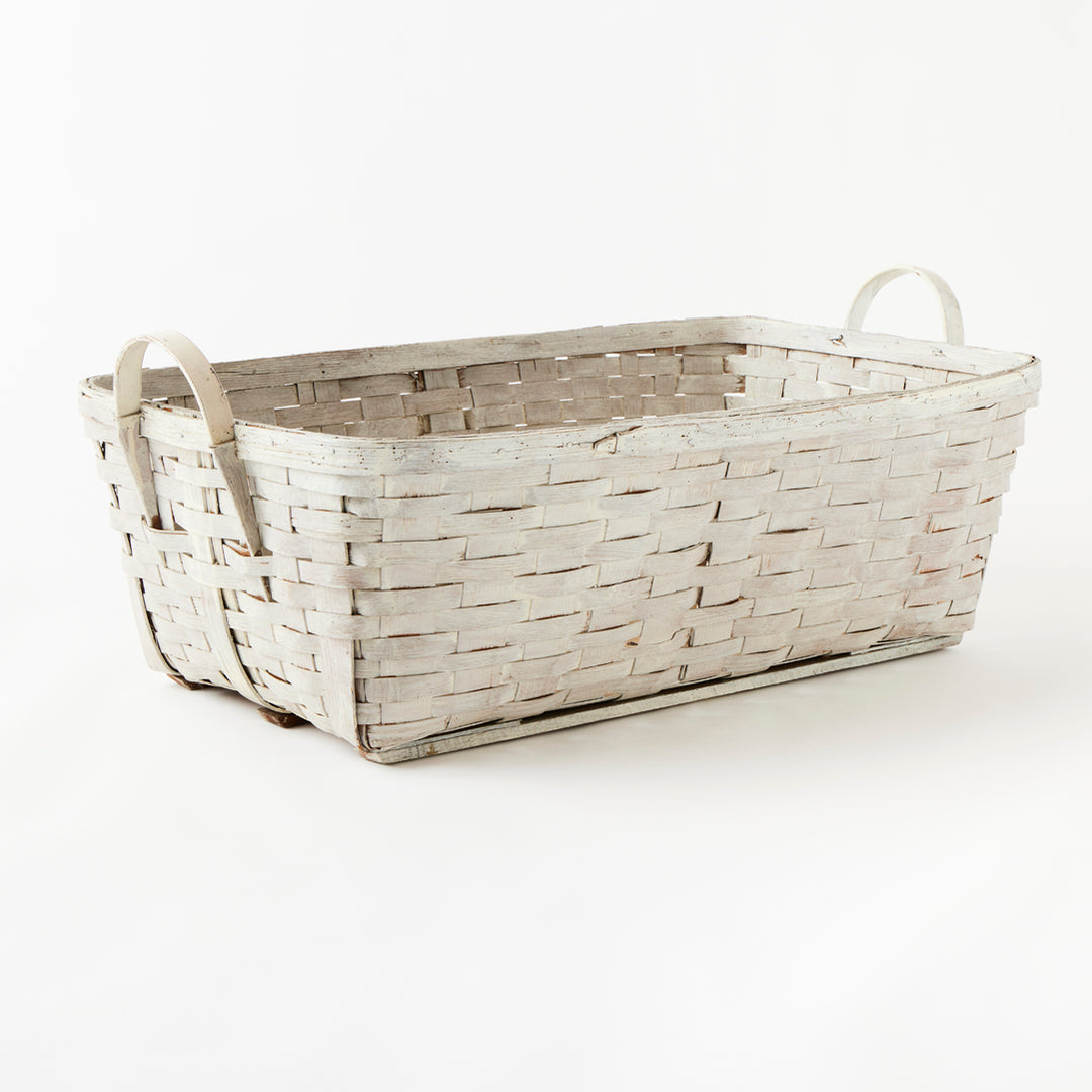 Large Antique Painted Basket