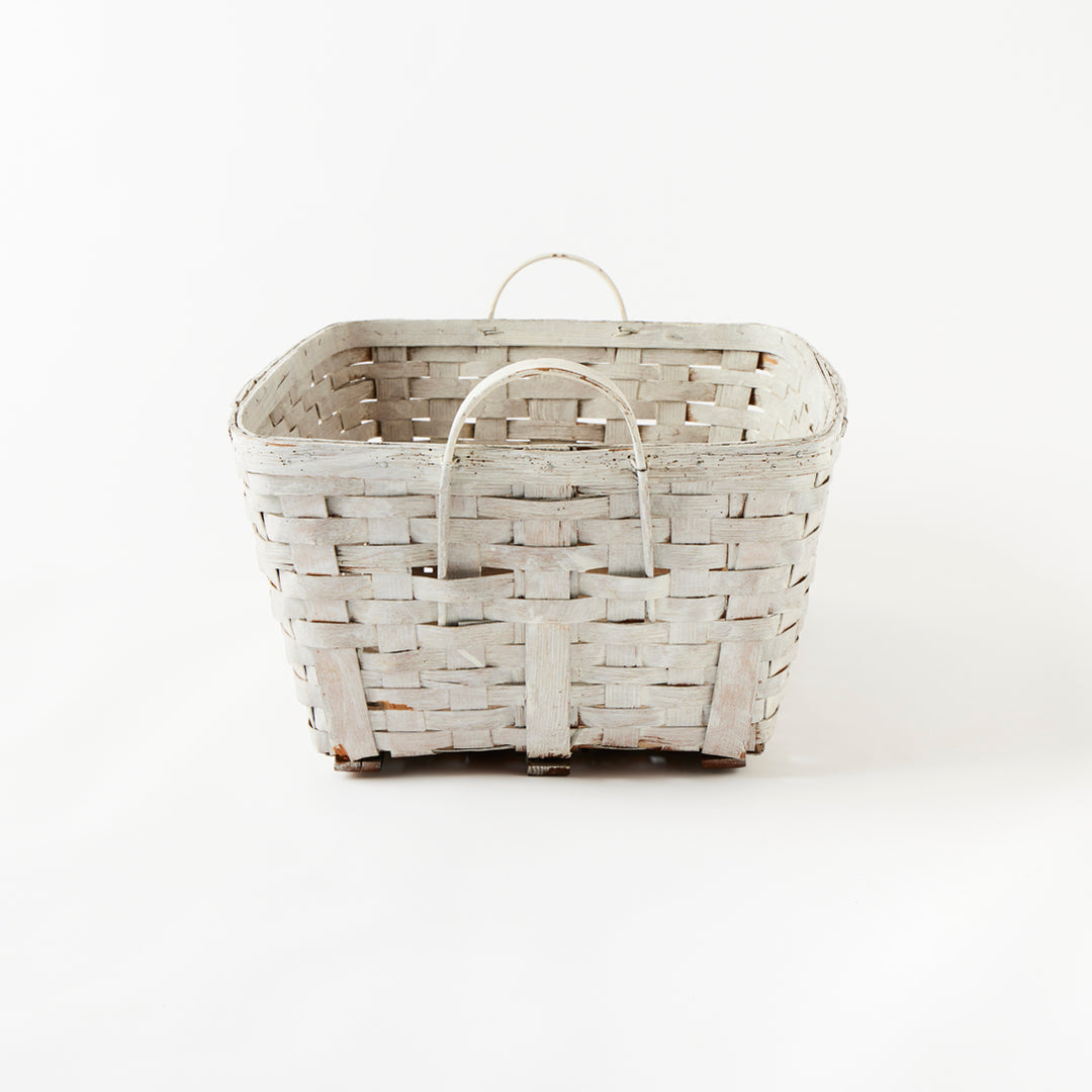 Large Antique Painted Basket – Tori Jones Studio
