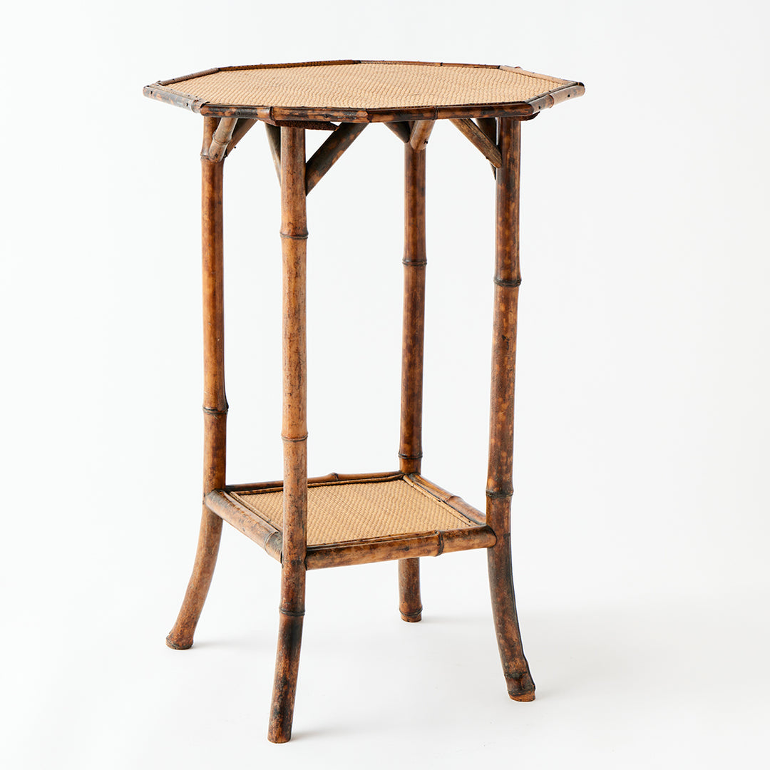 Vintage Bamboo Side Table