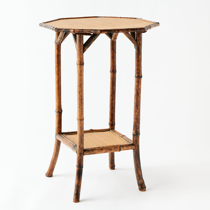 Vintage Bamboo Side Table