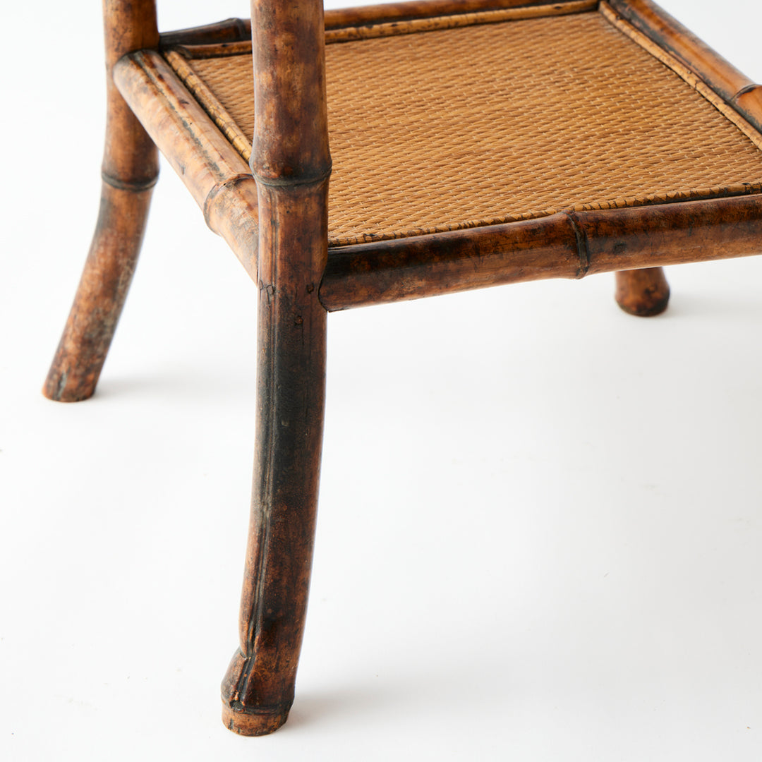 Vintage Bamboo Side Table