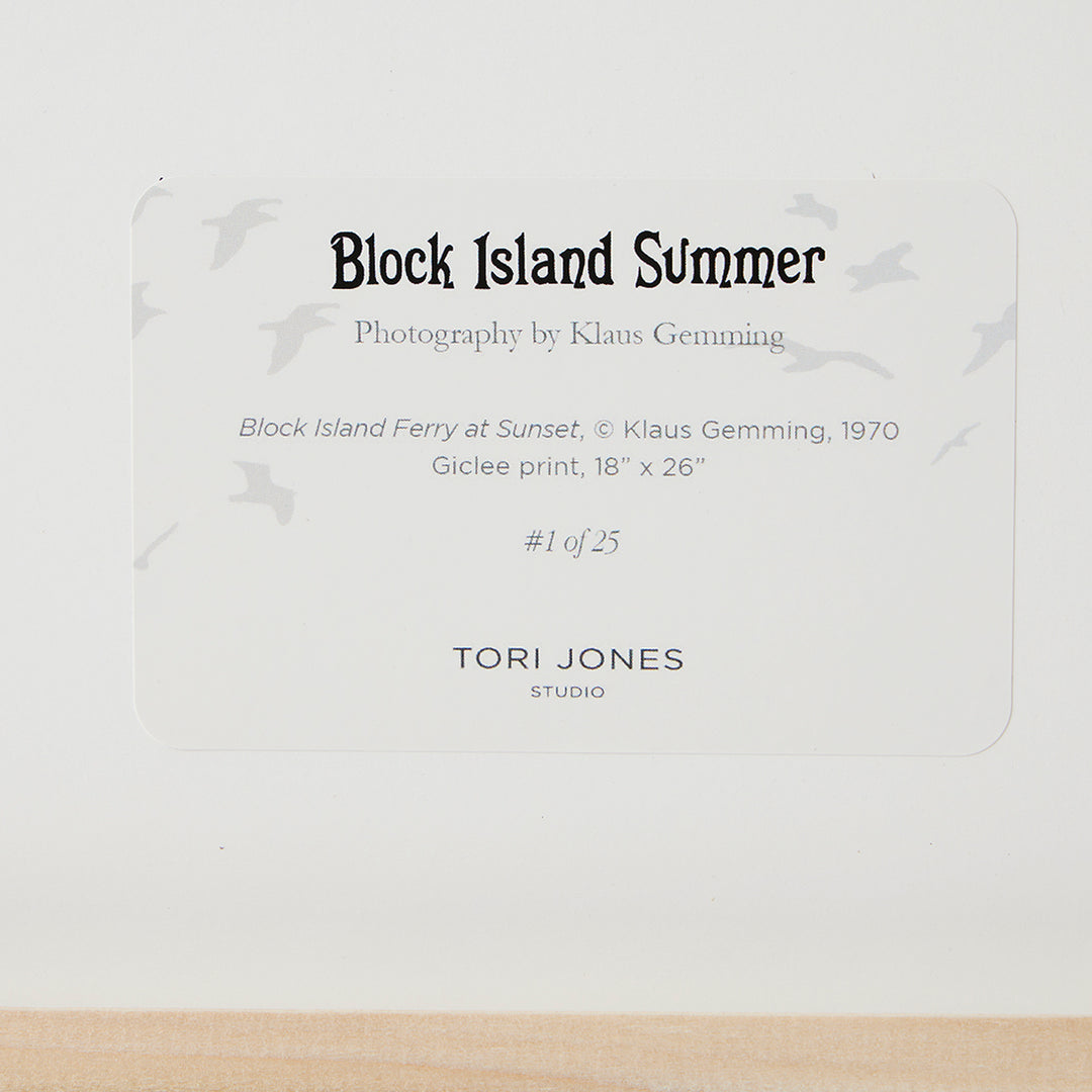 Klaus Gemming, Block Island Ferry at Sunset