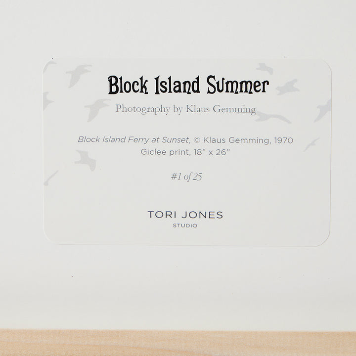 Klaus Gemming, Block Island Ferry at Sunset