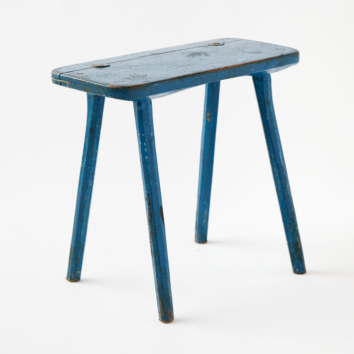 Vintage Blue Milking Stool