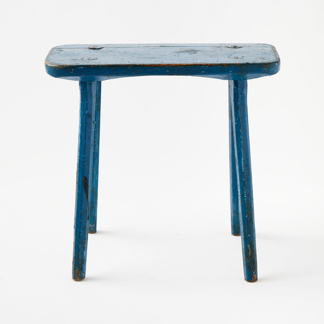 Vintage Blue Milking Stool