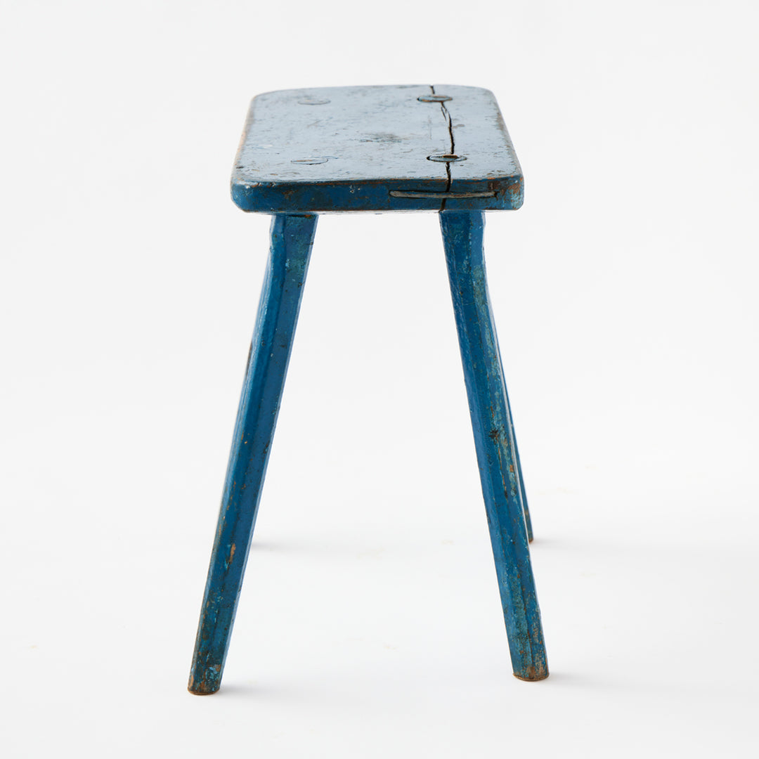 Vintage Blue Milking Stool