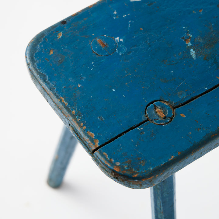 Vintage Blue Milking Stool