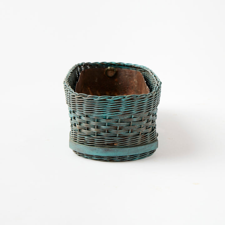 Antique Painted Basket with Zinc Liner
