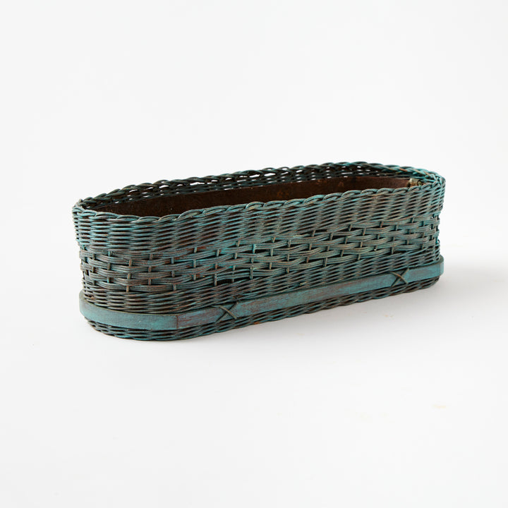 Antique Painted Basket with Zinc Liner
