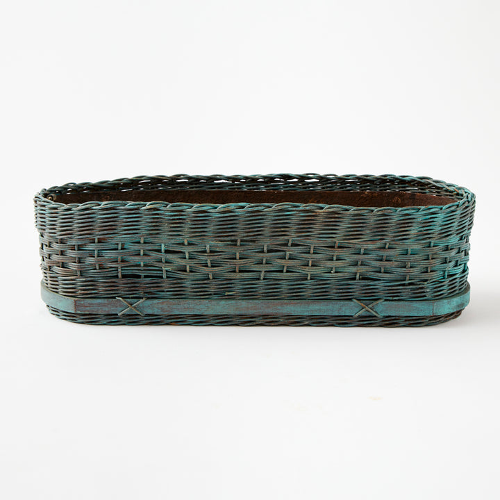 Antique Painted Basket with Zinc Liner