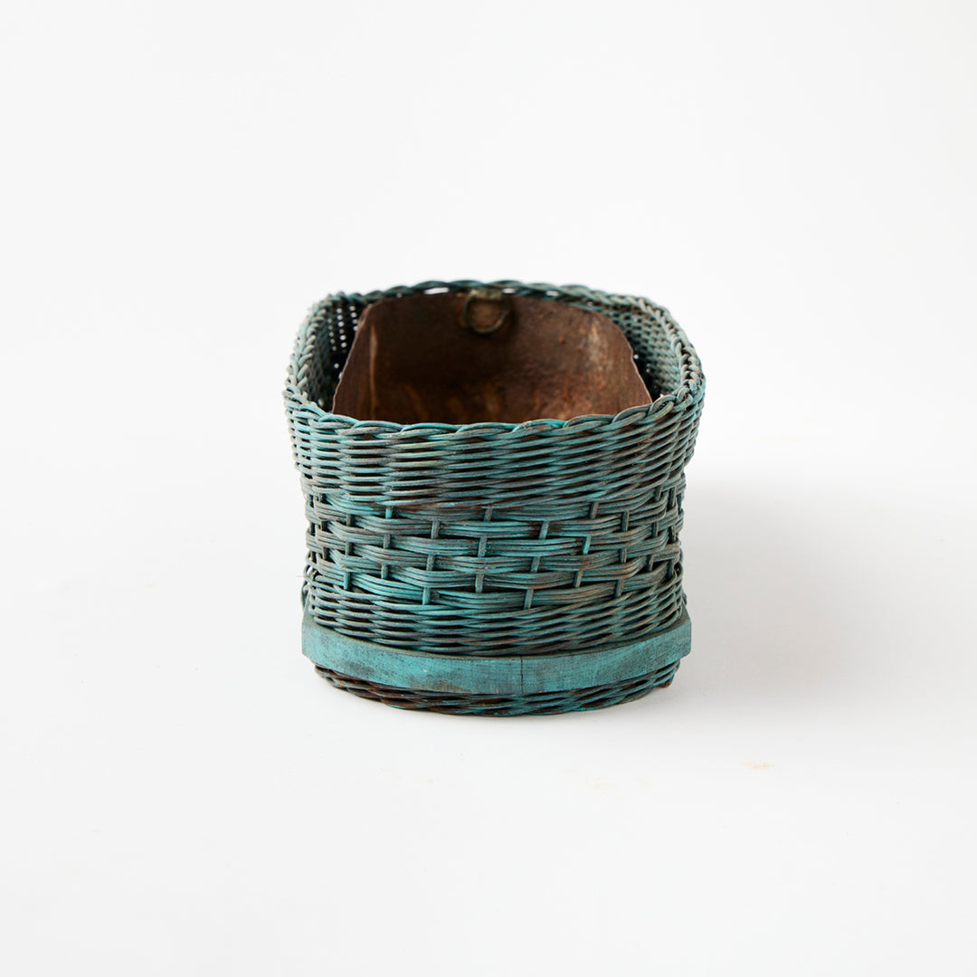 Antique Painted Basket with Zinc Liner