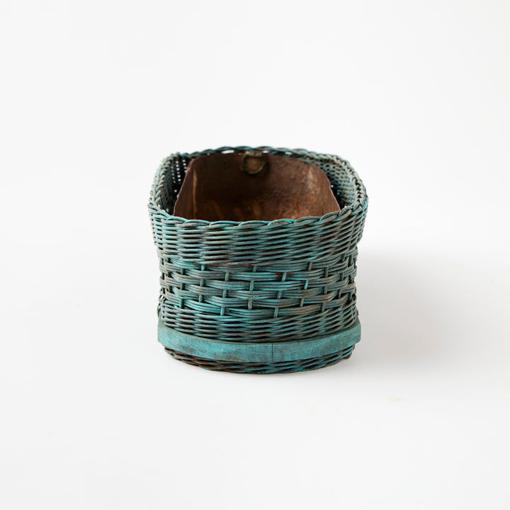 Antique Painted Basket with Zinc Liner