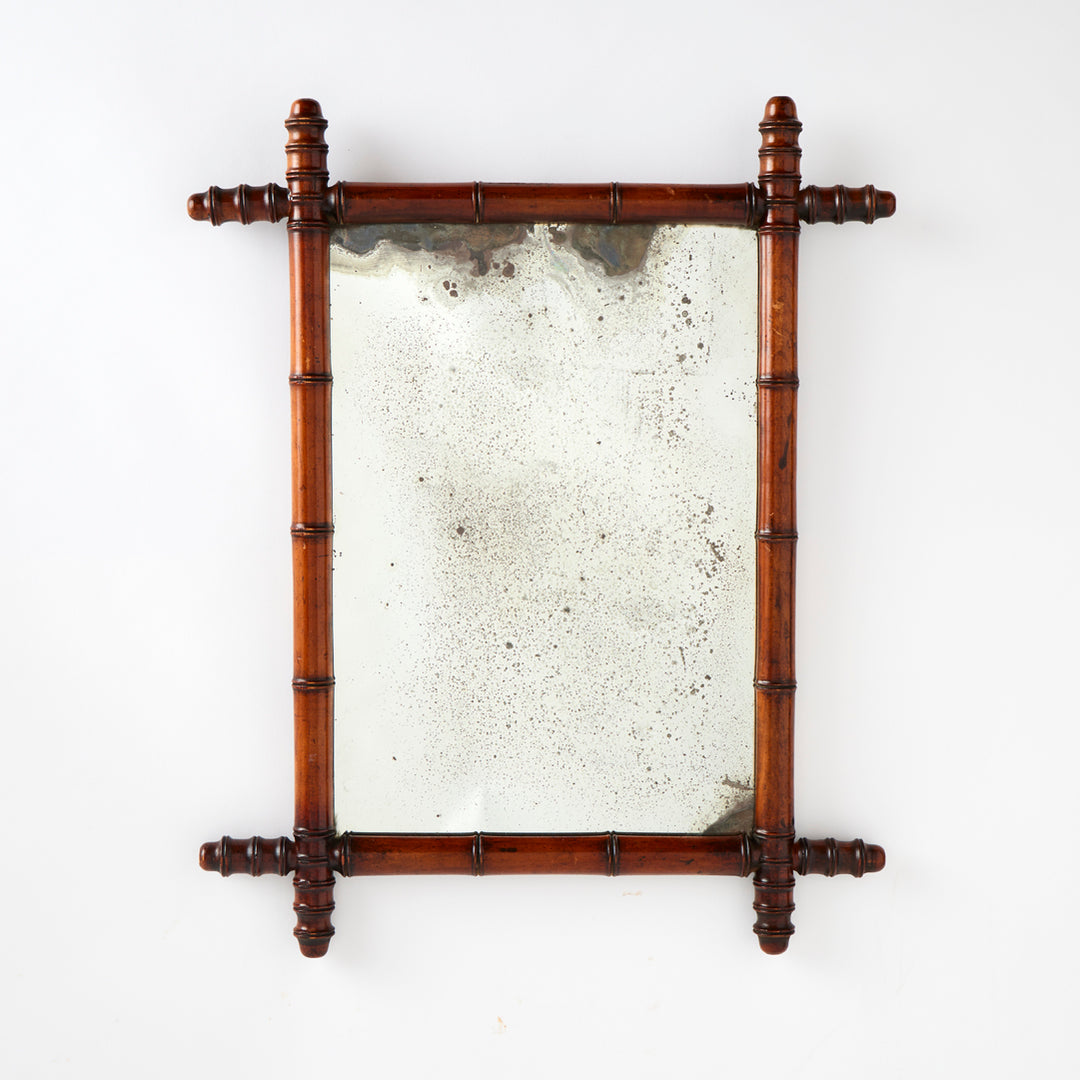 Late 19th Century French Faux Bamboo Mirror