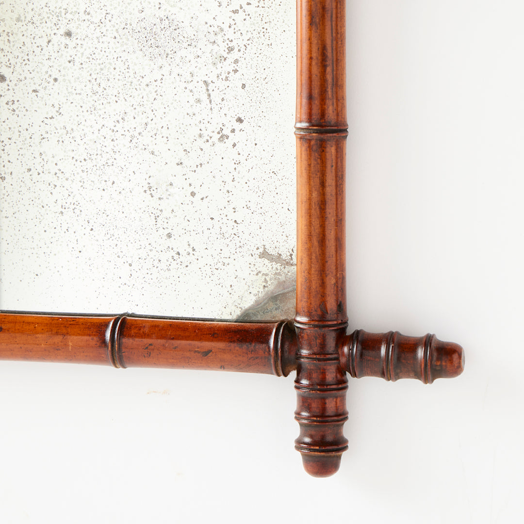 Late 19th Century French Faux Bamboo Mirror