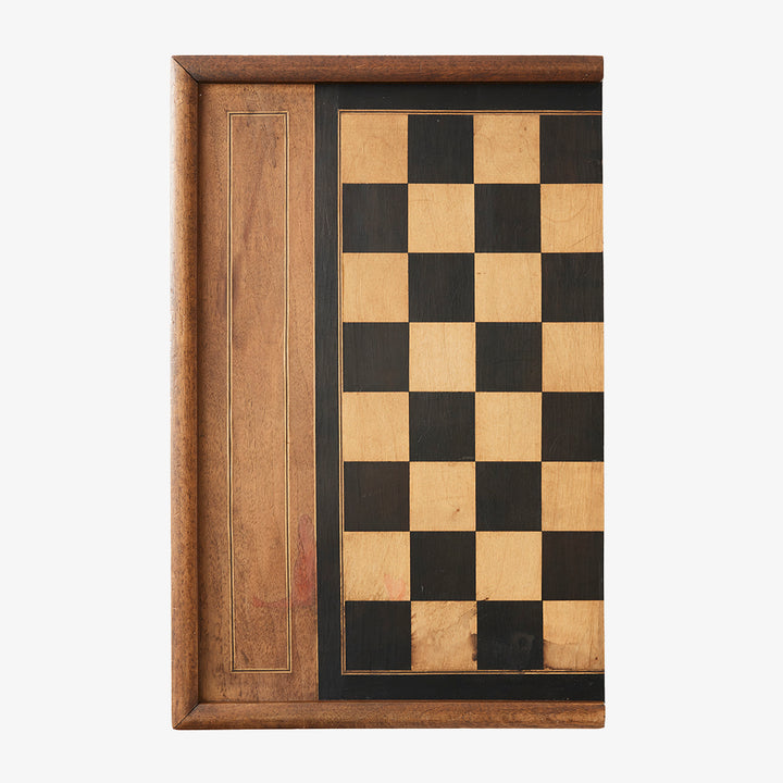 Antique Backgammon and Chess Set, circa 1920