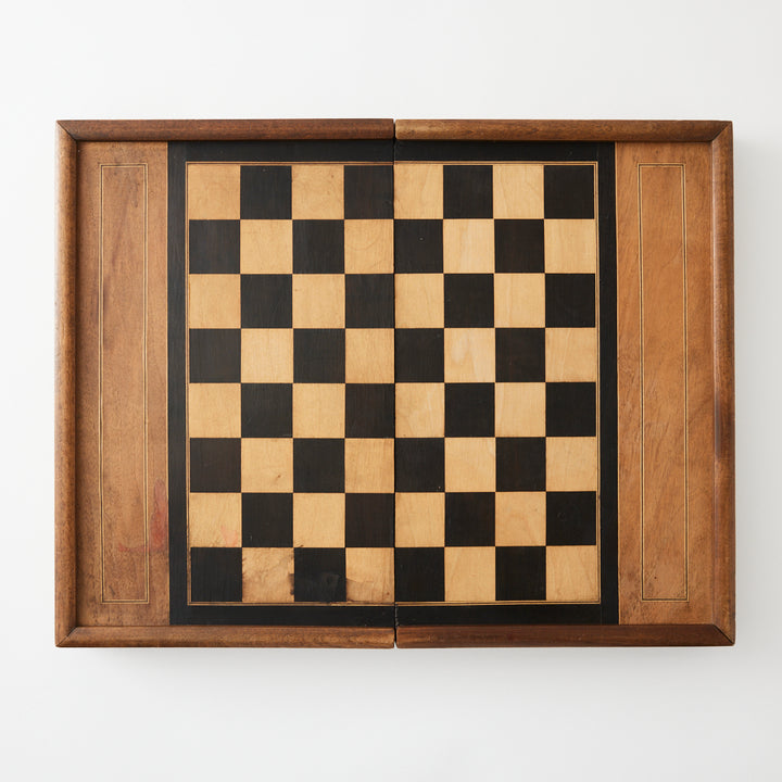 Antique Backgammon and Chess Set, circa 1920