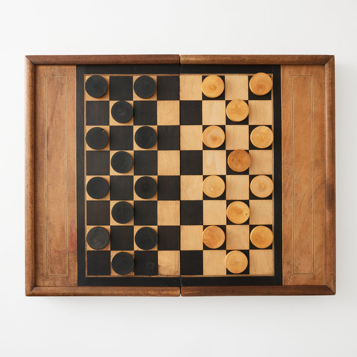 Antique Backgammon and Chess Set, circa 1920