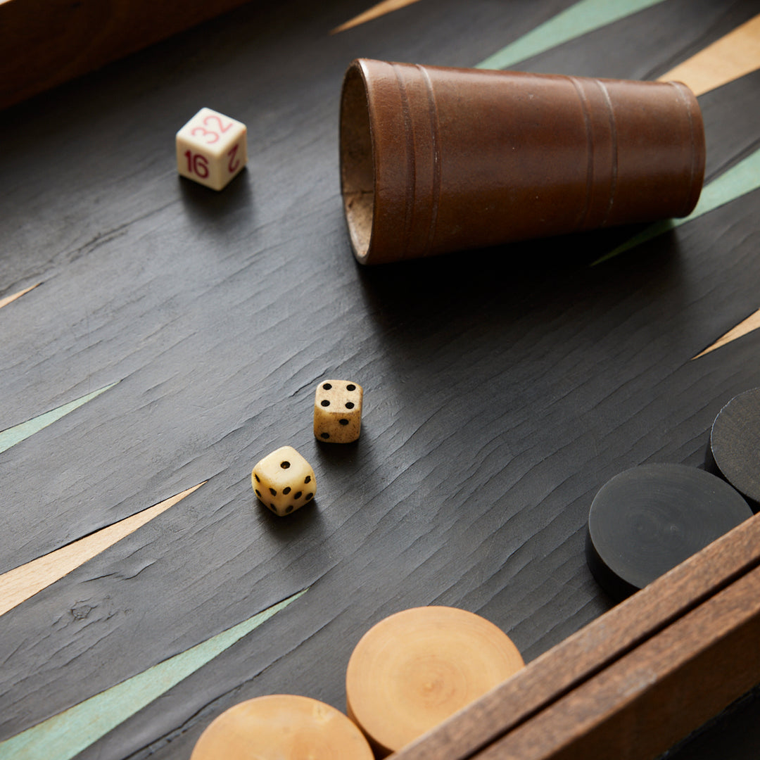 Antique Backgammon and Chess Set, circa 1920