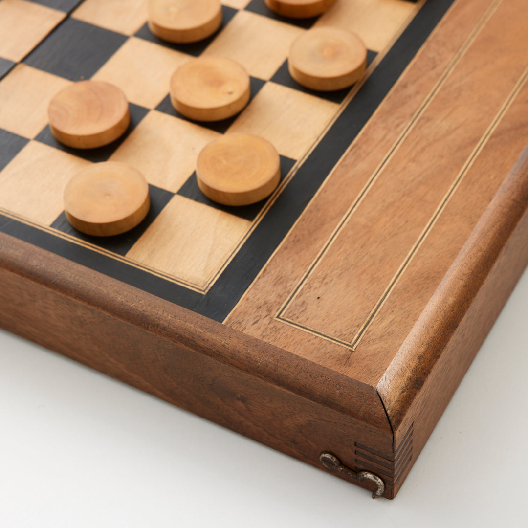 Antique Backgammon and Chess Set, circa 1920