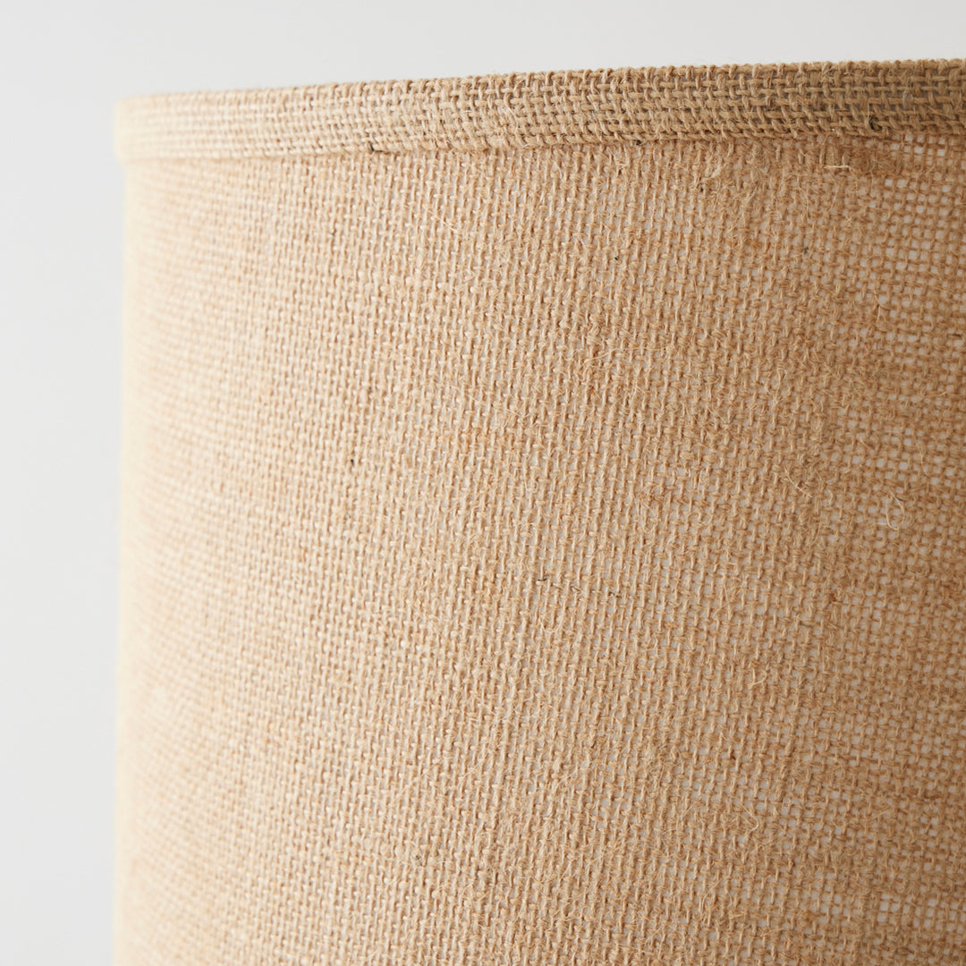 Antique Demijohn Lamp with Burlap Shade