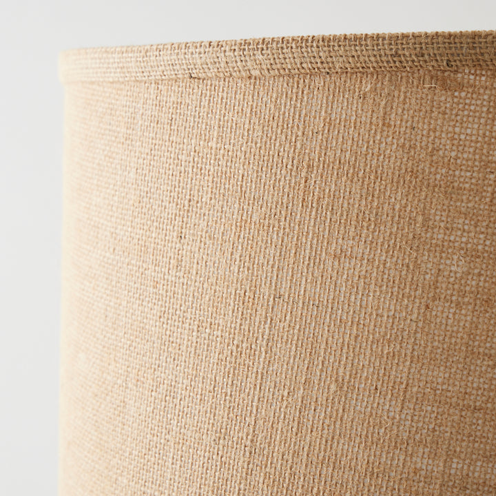 Antique Demijohn Lamp with Burlap Shade