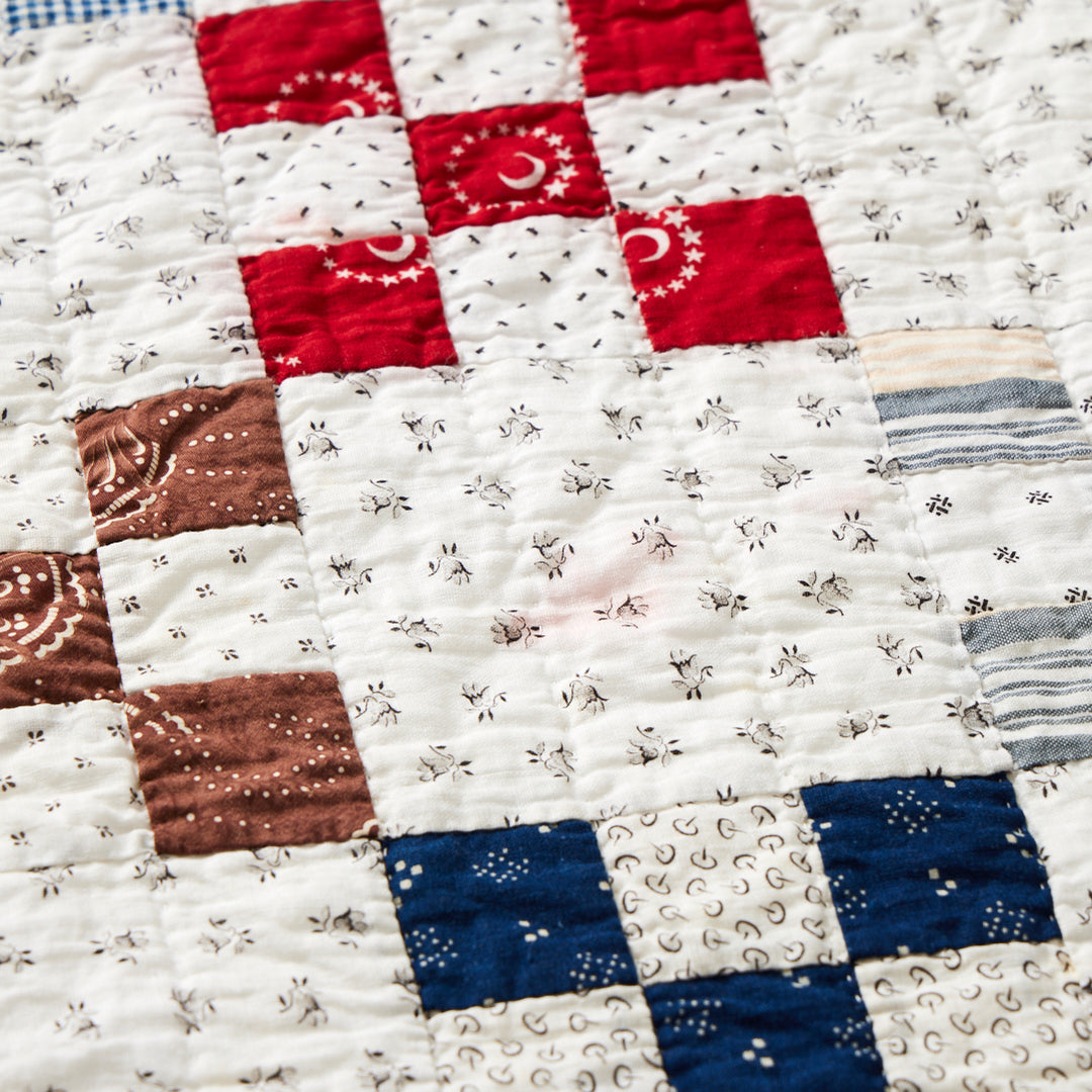 Antique Nine Patch Quilt, circa 1910