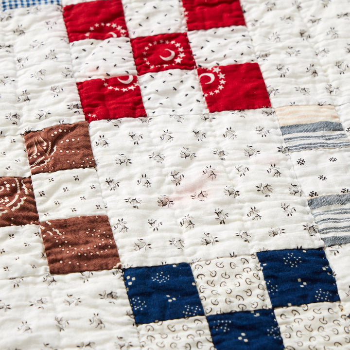 Antique Nine Patch Quilt, circa 1910