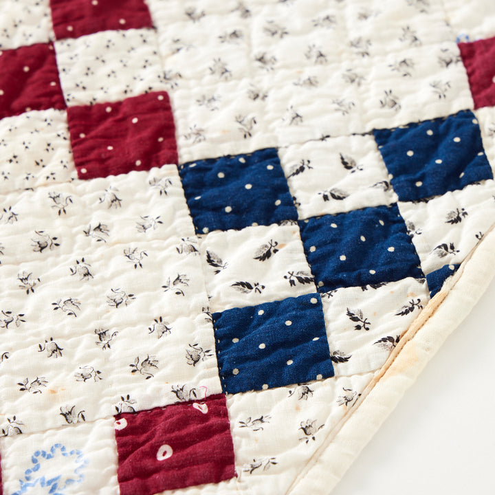 Antique Nine Patch Quilt, circa 1910