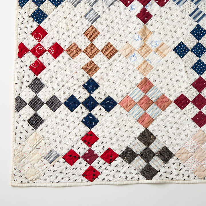 Antique Nine Patch Quilt, circa 1910