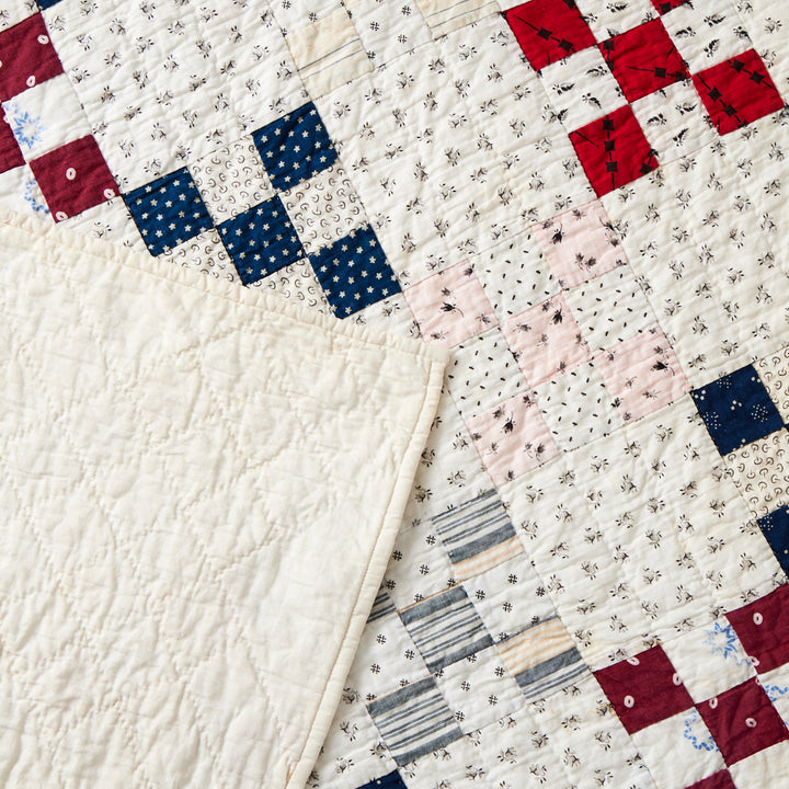 Antique Nine Patch Quilt, circa 1910