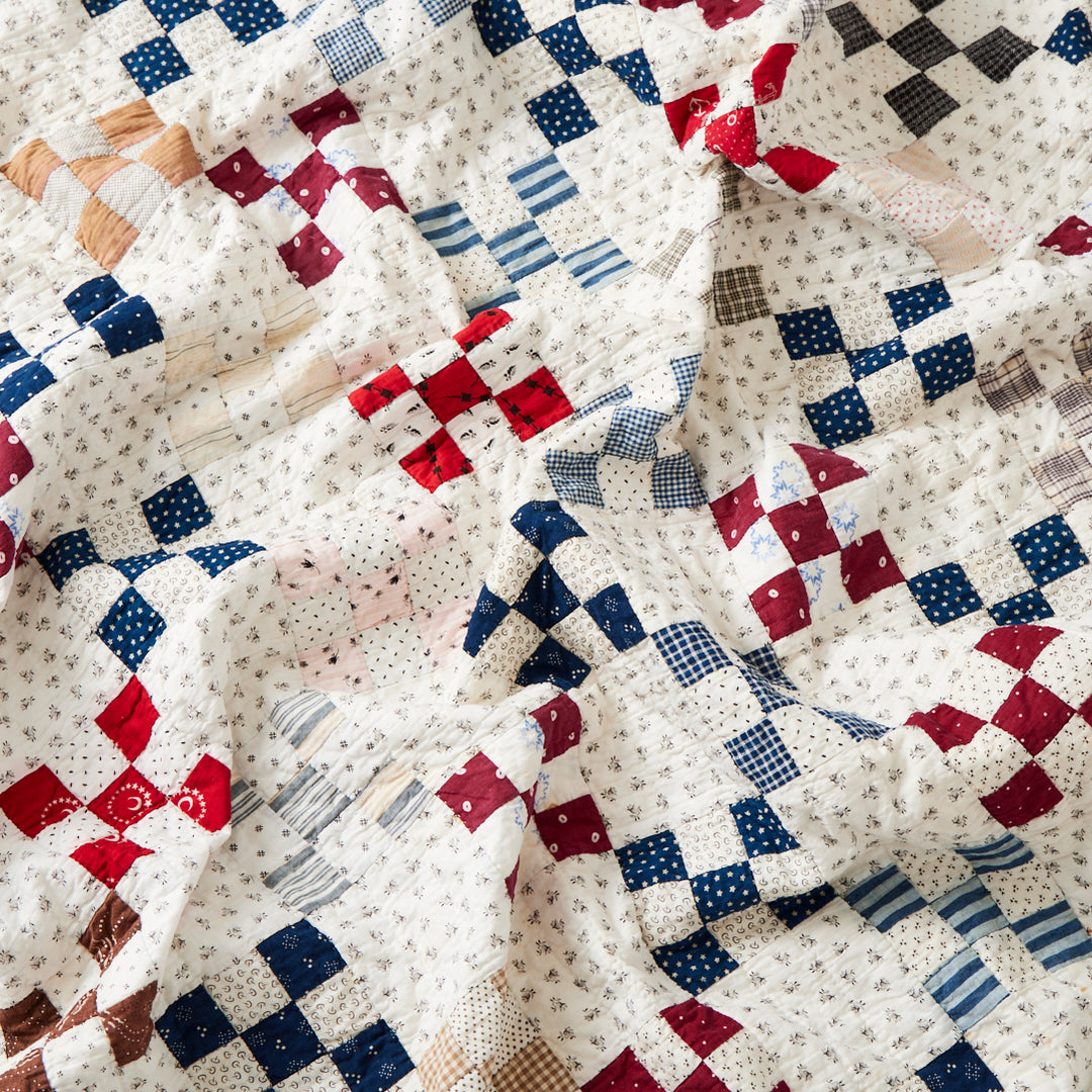 Antique Nine Patch Quilt, circa 1910