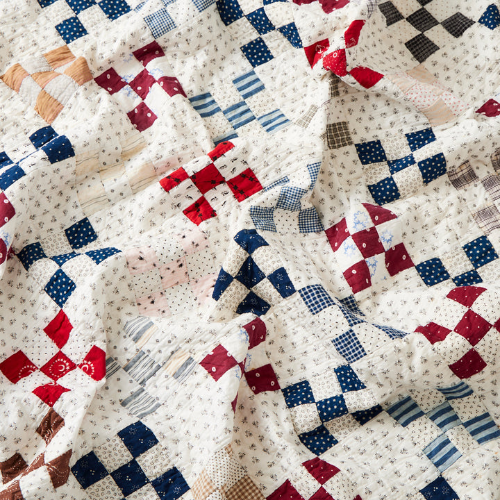 Antique Nine Patch Quilt, circa 1910
