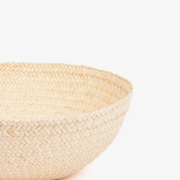 Handwoven Straw Bowl, Medium