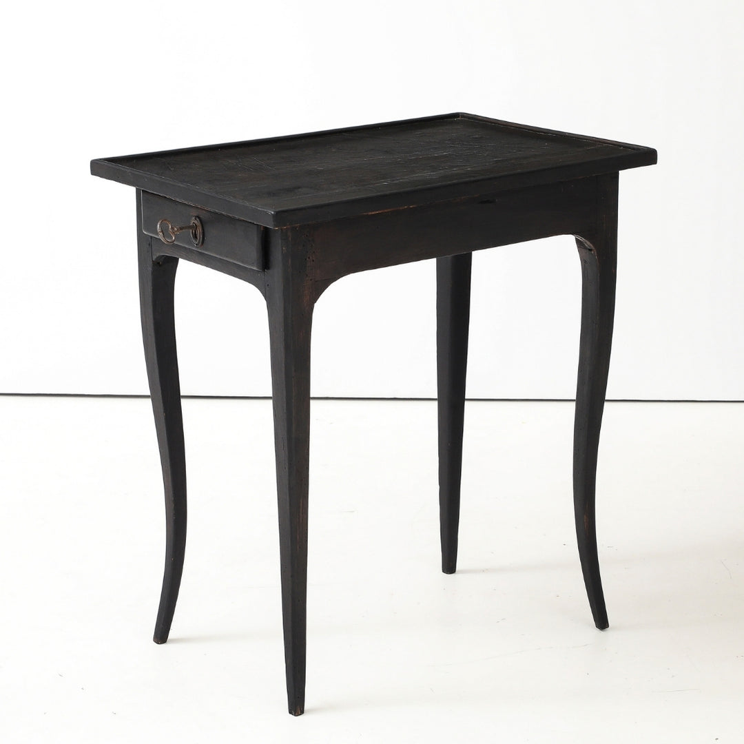 Antique Painted Side Table with Key