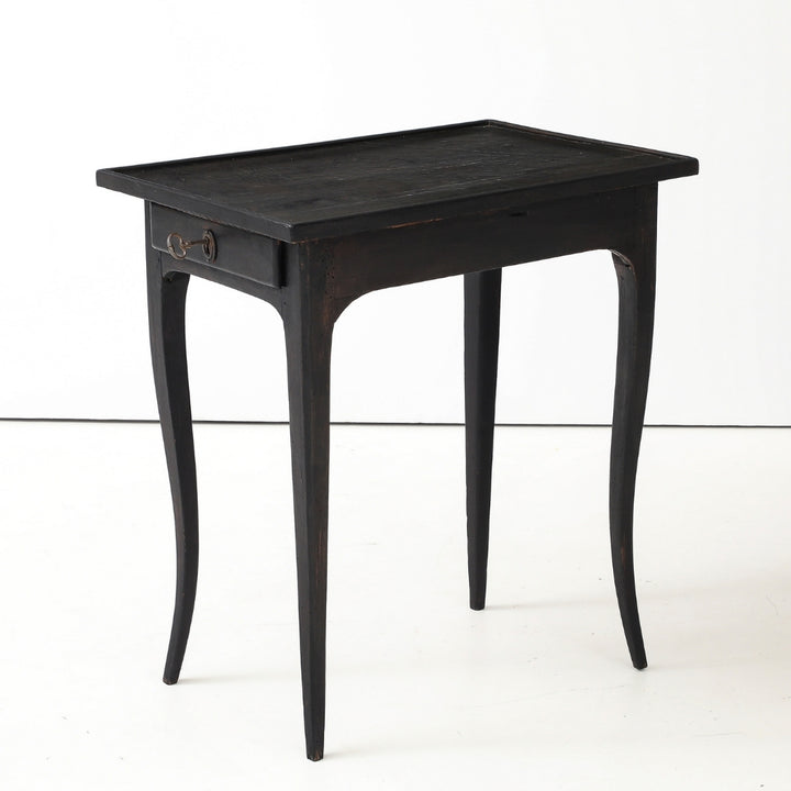 Antique Painted Side Table with Key