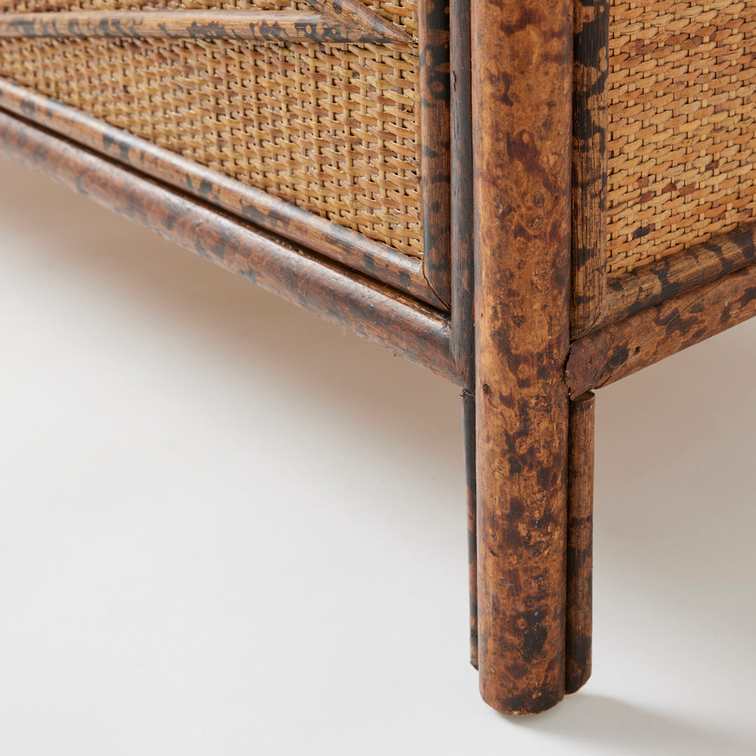 Vintage Bamboo and Grasscloth Chest, circa 1970