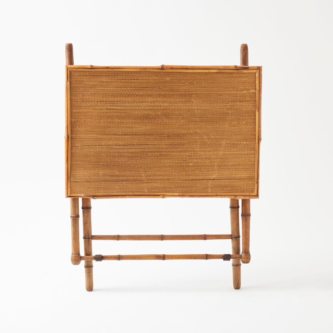Antique English Bamboo Folding Side Table