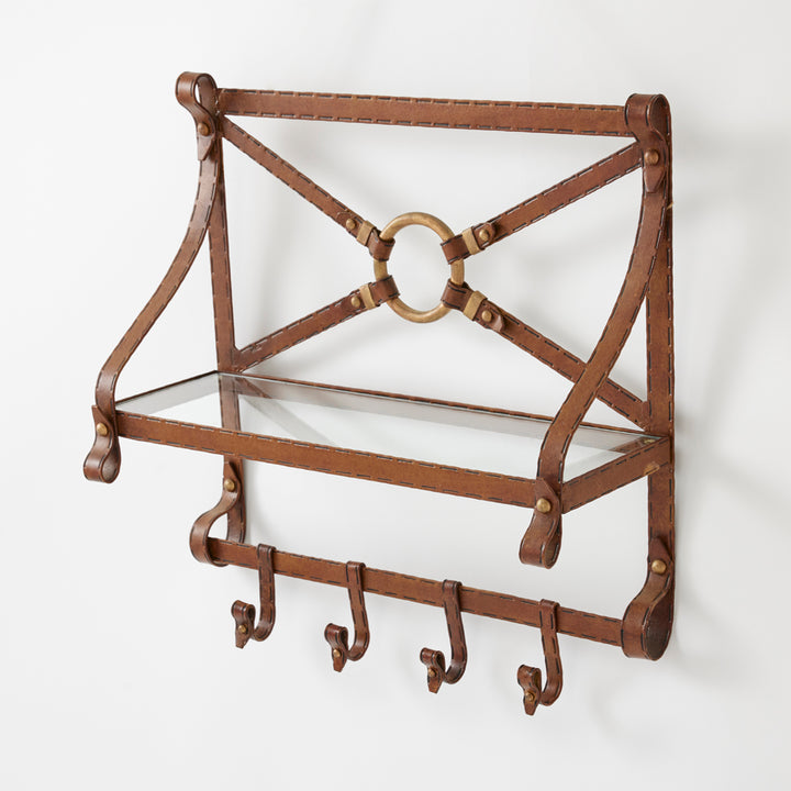 Vintage Faux Leather Hanging Rack