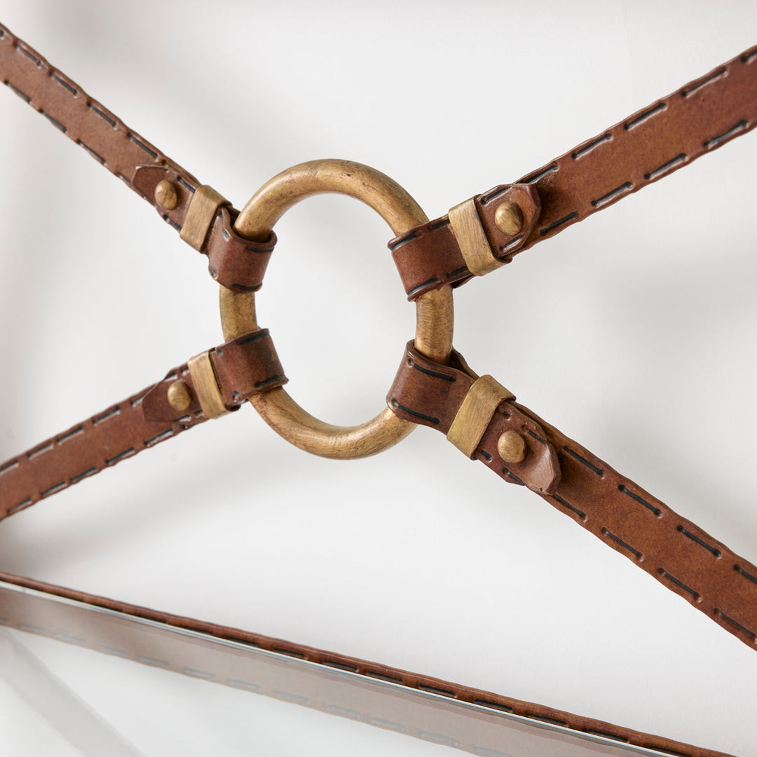 Vintage Faux Leather Hanging Rack