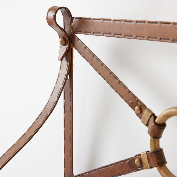 Vintage Faux Leather Hanging Rack