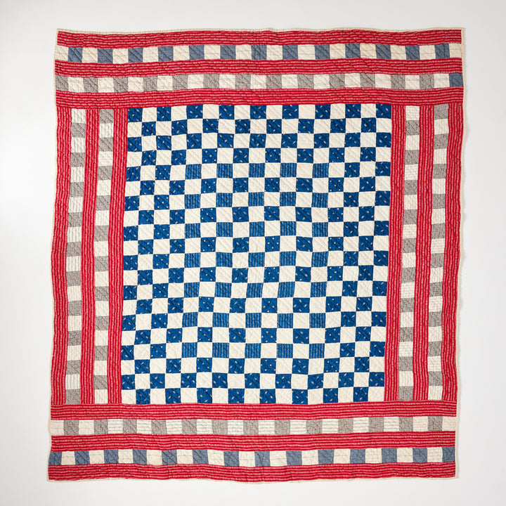 Antique Checkerboard Quilt, circa 1900