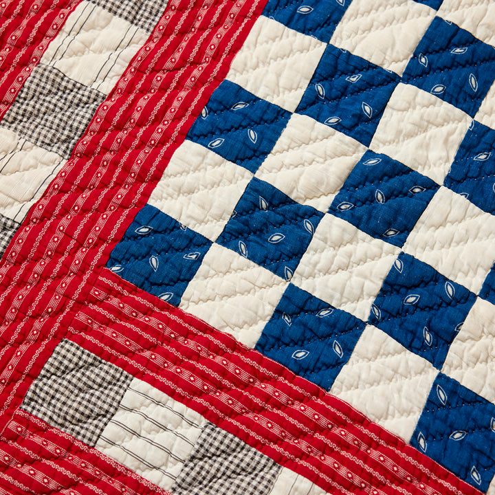 Antique Checkerboard Quilt, circa 1900