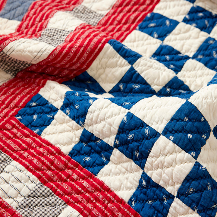 Antique Checkerboard Quilt, circa 1900
