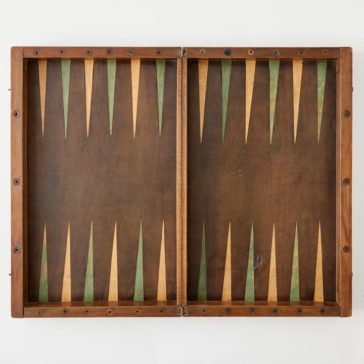 Antique Backgammon and Chess Set, circa 1900