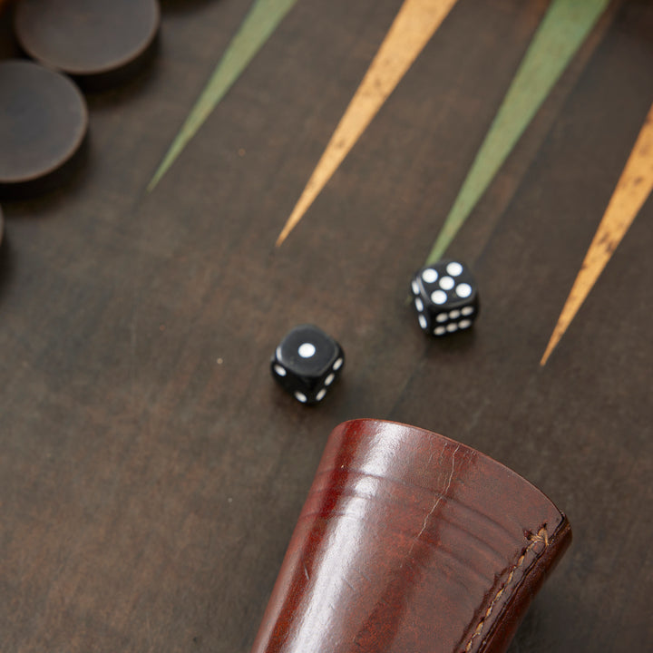 Early 20th Century Marquetry Backgammon and Chess Set