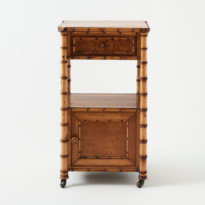 Antique Bamboo Nightstand
