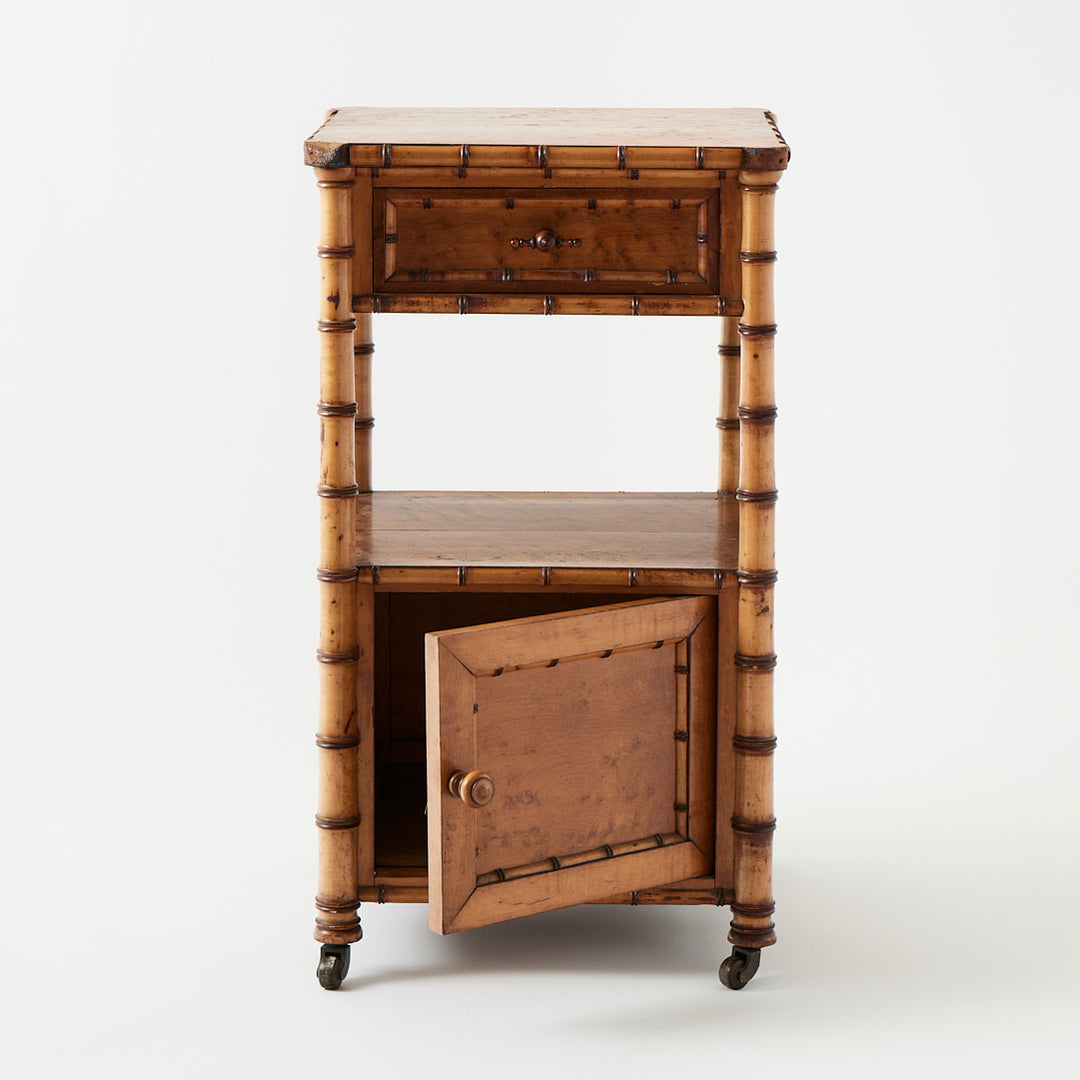 Antique Bamboo Nightstand